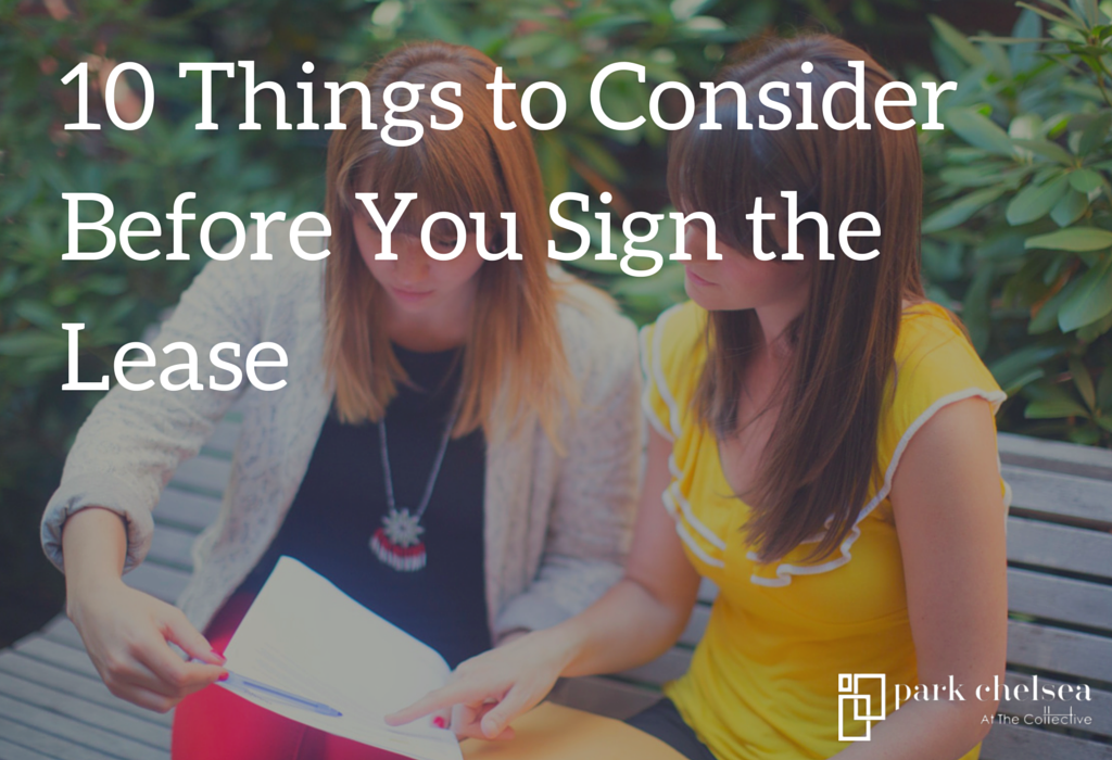 10 things to consider before you sign the lease at your new apartment