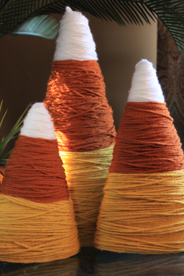 Yarn-Candy-Cones-Decor-Fall-Crafting-DIY-Projects-Apartment