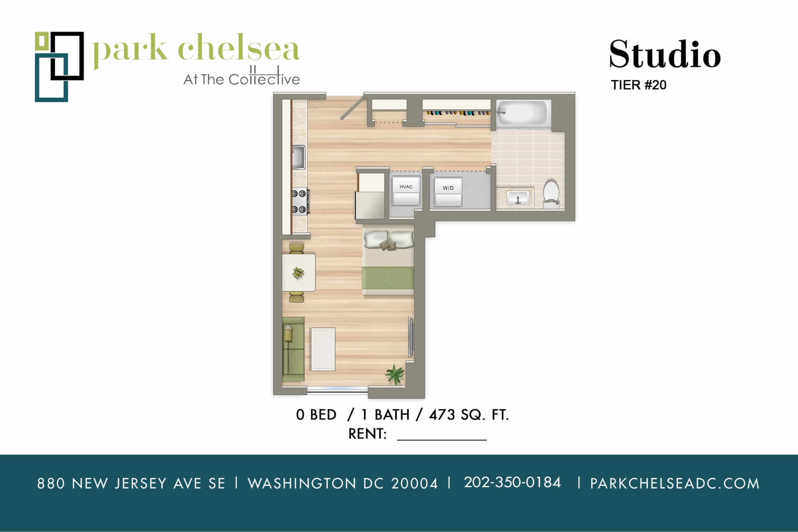 L shaped studio apartment floor plans