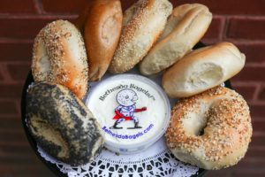 Bethesda-Bagels-Variety-with-cream-cheese